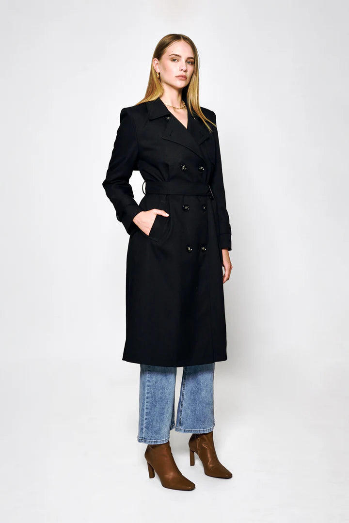 AUDREY TRENCH COAT - BLACK