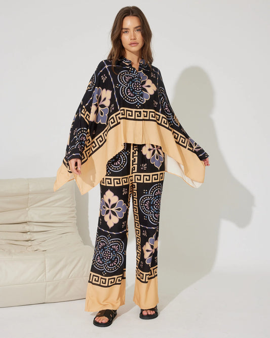 Amina Tile Print kaftan