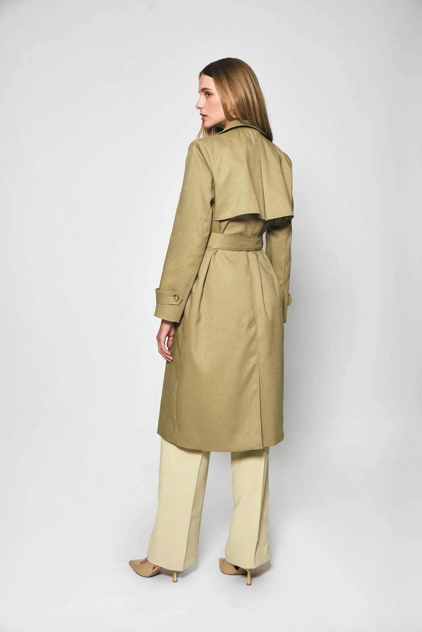 AUDREY TRENCH COAT - OLIVE